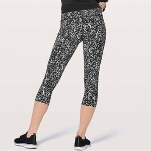 Lululemon Tight Stuff Tight II Splatter Black & White